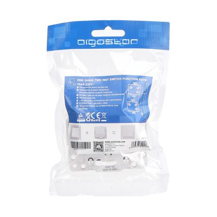 Aigostar - Kehyksetön yksiosainen kytkin č. 6 musta
