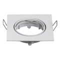 Aigostar - Kehys upotettavalle GU10-valaisimelle 8,2x8,2 cm valkoinen