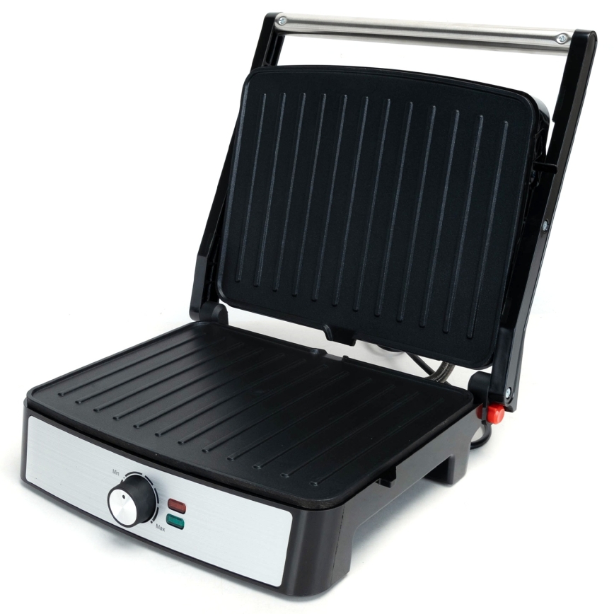 Aigostar - Kontaktigrilli 2200W/230V musta/ruostumaton teräs