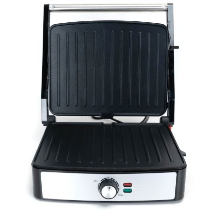 Aigostar - Kontaktigrilli 2200W/230V musta/ruostumaton teräs
