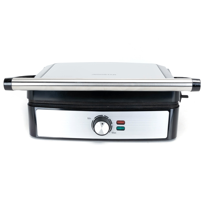 Aigostar - Kontaktigrilli 2200W/230V musta/ruostumaton teräs