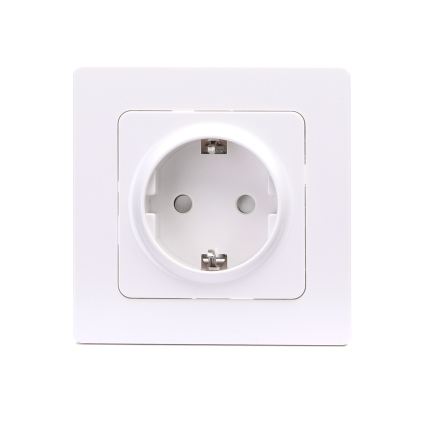 Aigostar - Kotitalouspistorasia kehyksellä SCHUKO 250V valkoinen