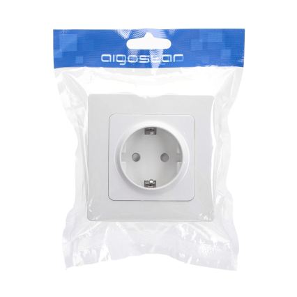Aigostar - Kotitalouspistorasia kehyksellä SCHUKO 250V valkoinen