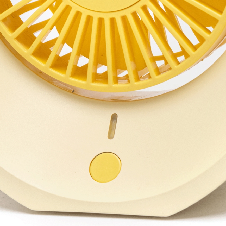 Aigostar - Ladattava pöytätuuletin 3W/5V 1200mAh USB oranssi