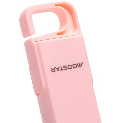 Aigostar - Ladattava taskutuuletin 4,5W/3,7V 1200mAh USB vaaleanpunainen