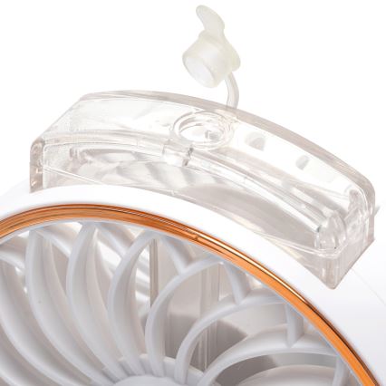 Aigostar - Ladattava taskutuuletin 5W/5V 2400mAh USB valkoinen