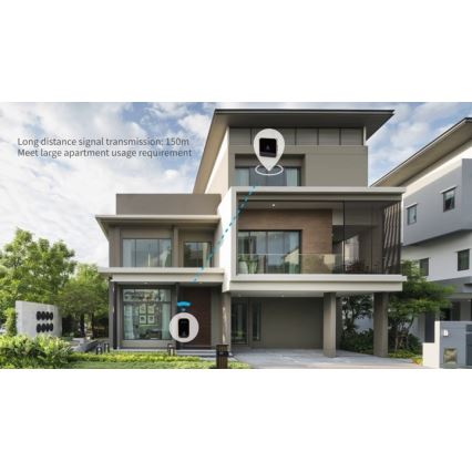 Aigostar - Langaton ovikello 230V valkoinen