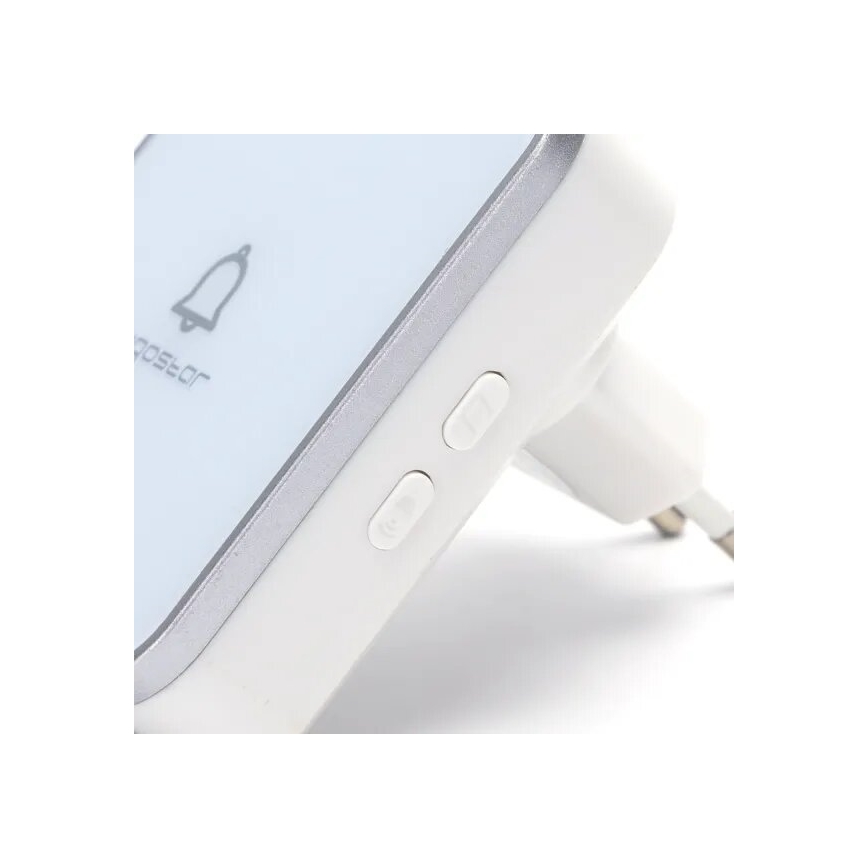 Aigostar - Langaton ovikello 230V valkoinen