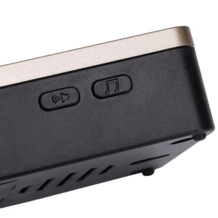 Aigostar - Langaton ovikello 3xAA/12V IP44 musta/kupari