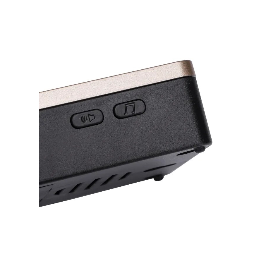 Aigostar - Langaton ovikello 3xAA/12V IP44 musta/kupari