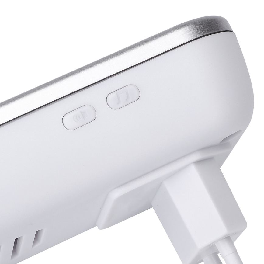 Aigostar - Langaton ovikello pistorasiaan 230V/12V IP44 hopea