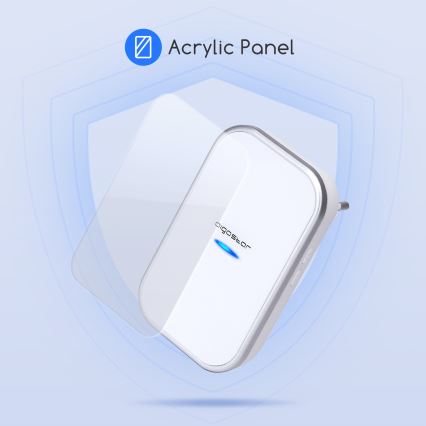 Aigostar - Langaton ovikello pistorasiaan 230V/12V IP44 valkoinen