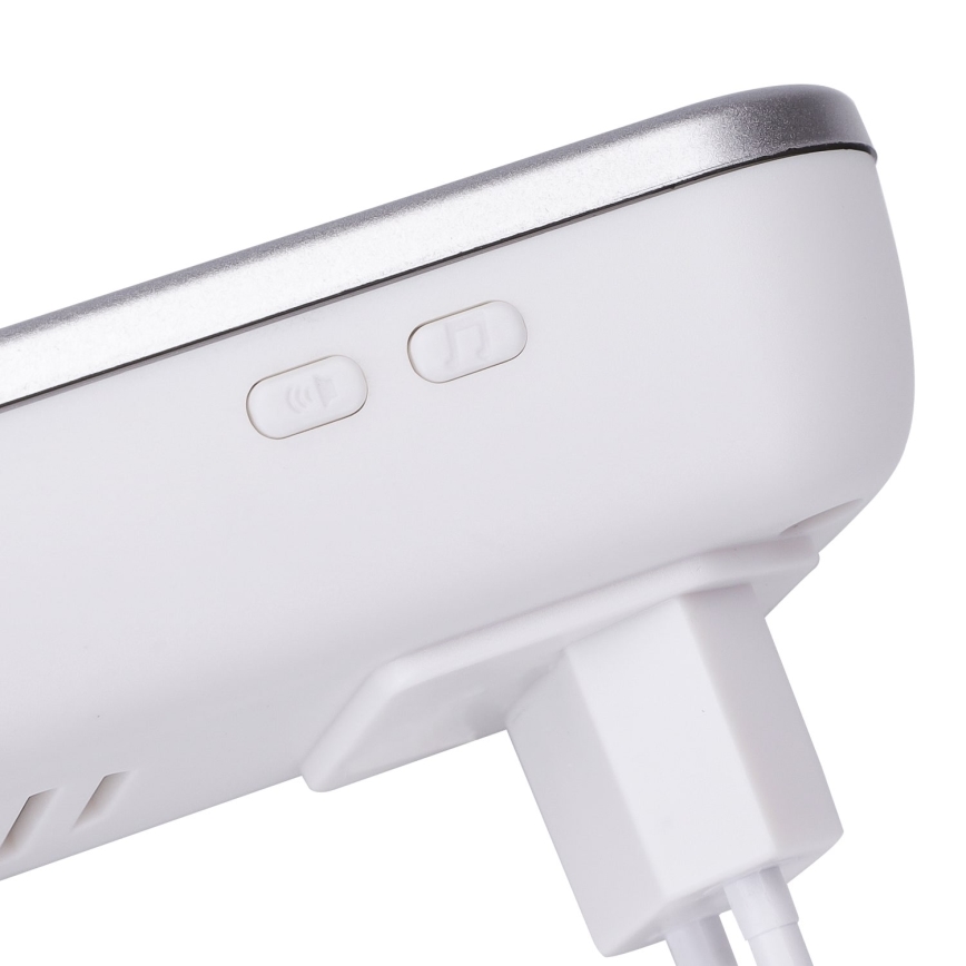 Aigostar - Langaton ovikello pistorasiaan 230V/12V IP44 valkoinen