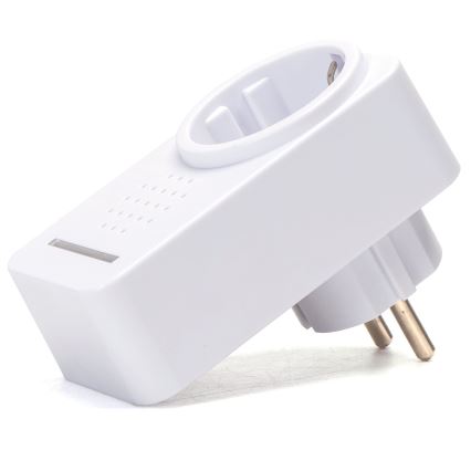 Aigostar - Langaton pistokeovikello 1Z 230V IPX4 valkoinen