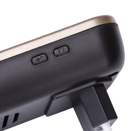 Aigostar - Langaton pistorasiaan kytkettävä ovikello 230 V/12 V IP44 musta