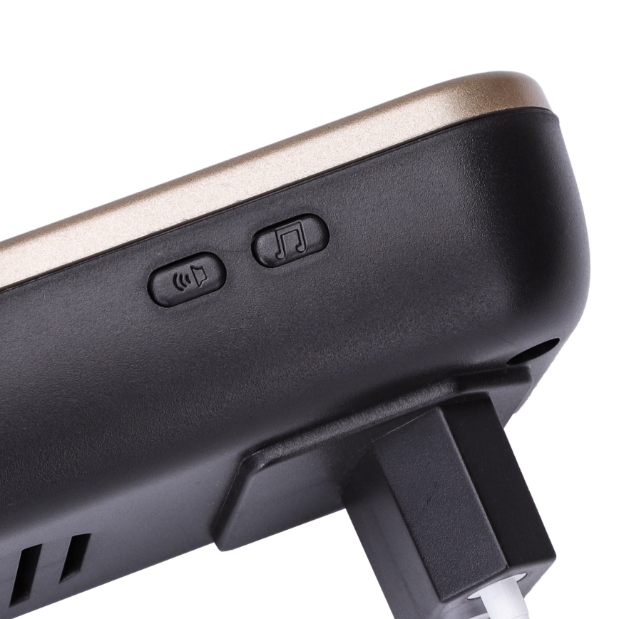 Aigostar - Langaton pistorasiaan kytkettävä ovikello 230 V/12 V IP44 musta