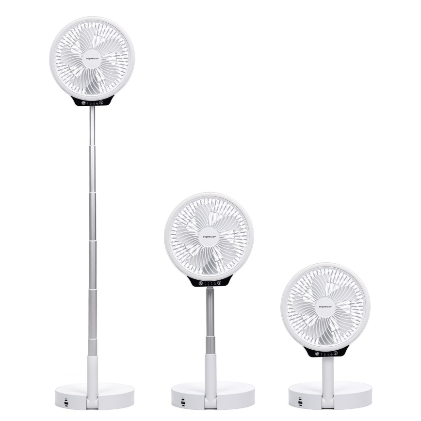Aigostar - langaton taitettava LED-tuuletin USB-portilla 6,5W/5V 8000 mAh