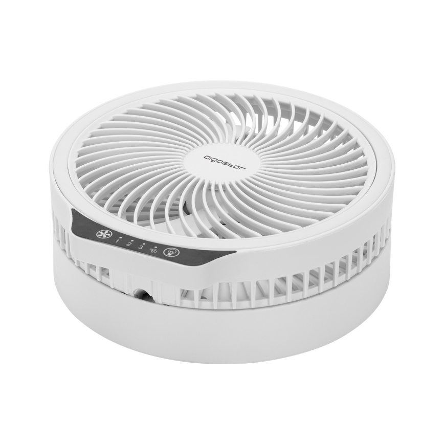 Aigostar - langaton taitettava LED-tuuletin USB-portilla 6,5W/5V 8000 mAh