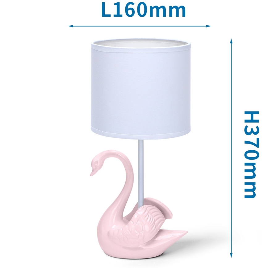 Aigostar - Lasten lamppu 1xE14/40W/230V joutsen vaaleanpunainen