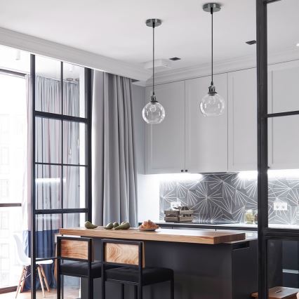 Aigostar - Latauskaapeli 1xE27/60W/230V antrasiitti