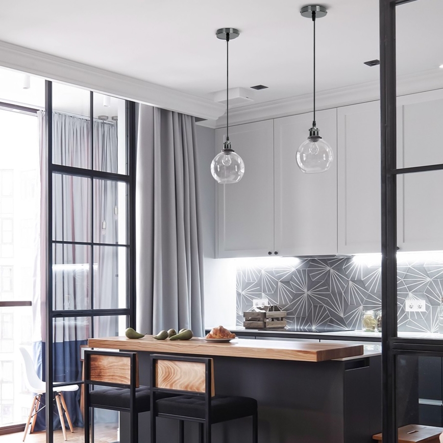 Aigostar - Latauskaapeli 1xE27/60W/230V antrasiitti