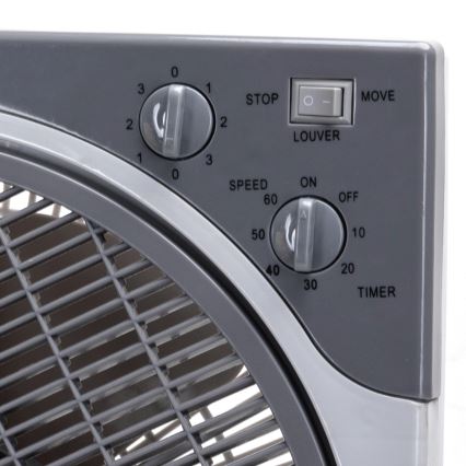 Aigostar - Lattiatuuletin 35W/230V Ø 30 cm valkoinen/harmaa