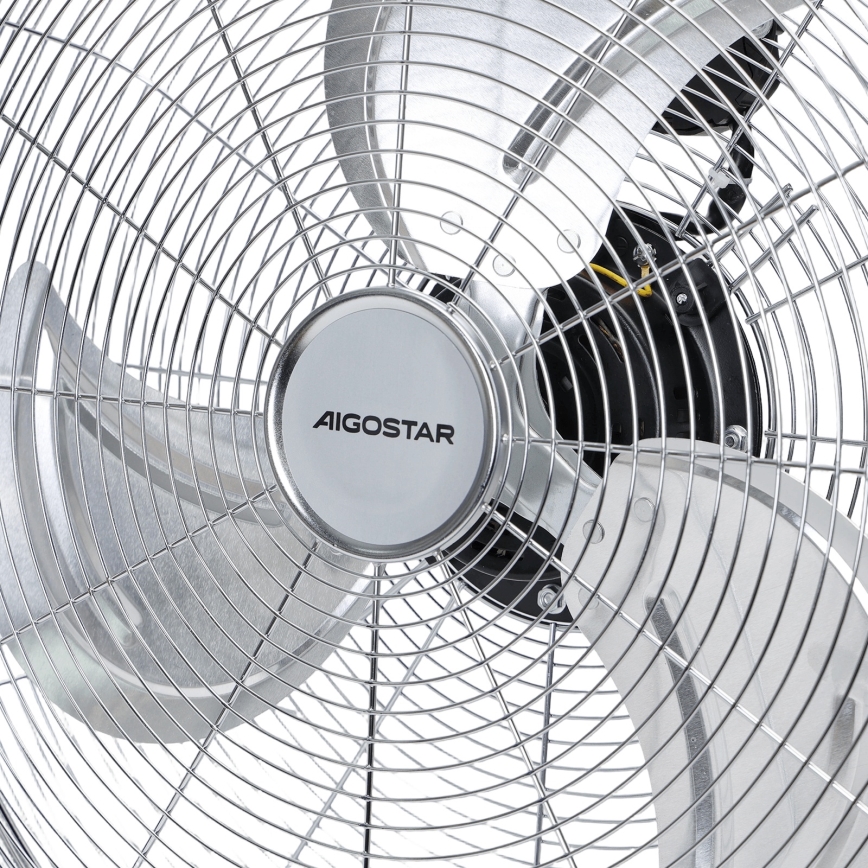 Aigostar - Lattiatuuletin 100W/230V, halkaisija 54 cm, kiiltävä kromi