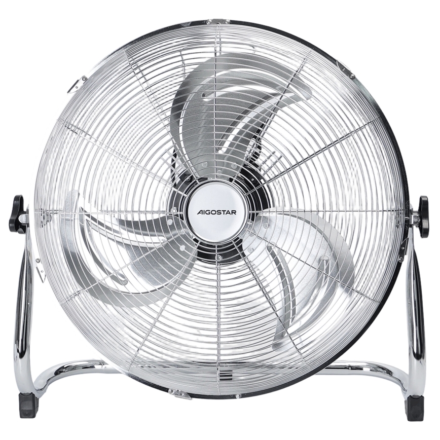 Aigostar - Lattiatuuletin 100W/230V, halkaisija 54 cm, kiiltävä kromi