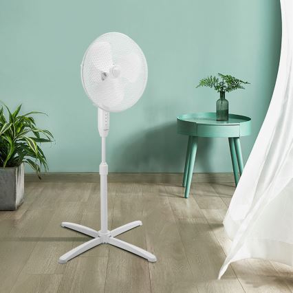 Aigostar - Latti- tai pylvästuuletin 45W/230V 120 cm valkoinen