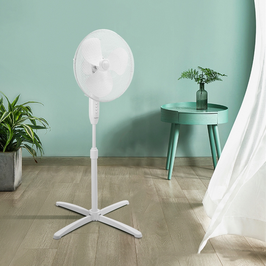 Aigostar - Latti- tai pylvästuuletin 45W/230V 120 cm valkoinen
