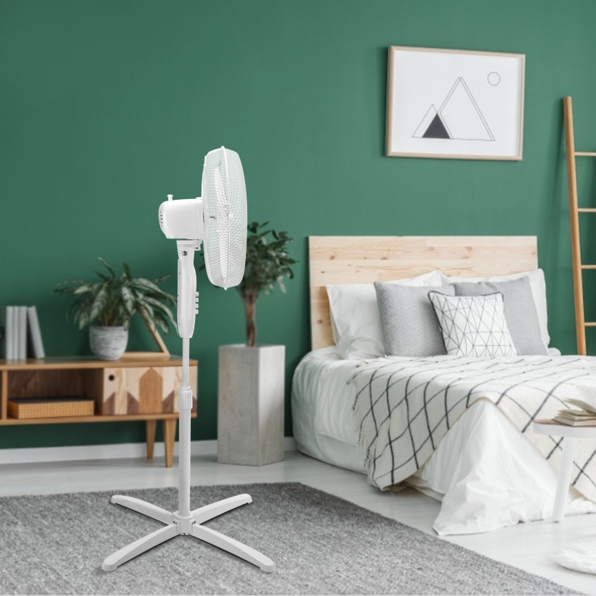 Aigostar - Latti- tai pylvästuuletin 45W/230V 120 cm valkoinen
