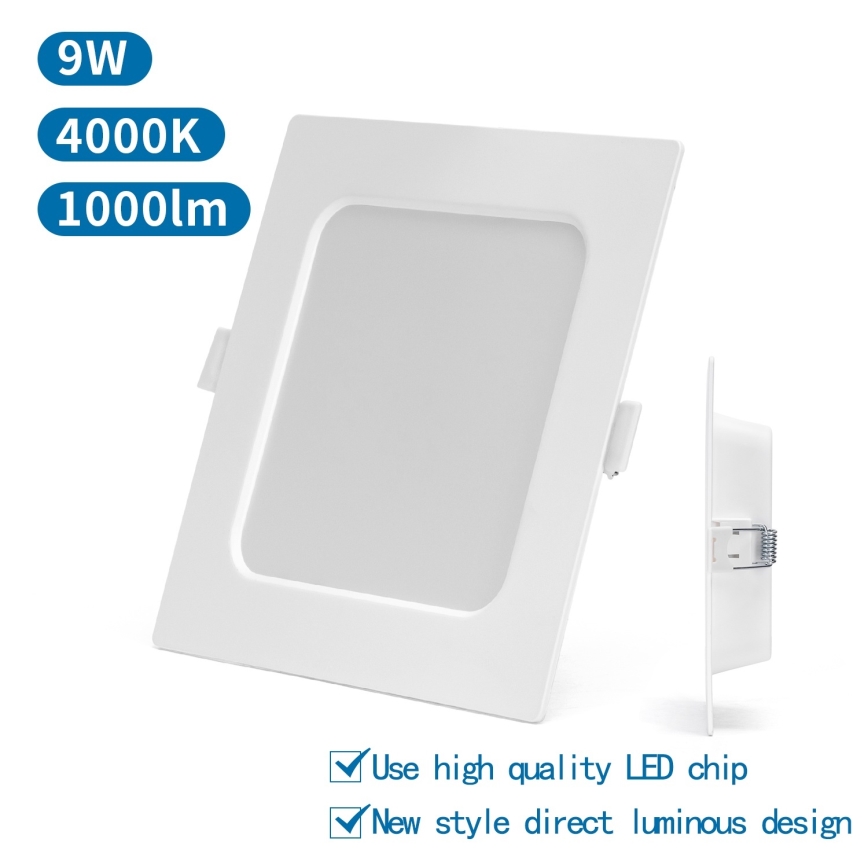 Aigostar - LED-alasvalo LED/9W/230V 4000K 14,5x14,5 cm valkoinen