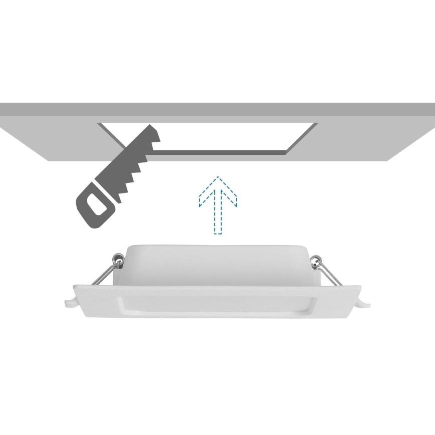 Aigostar - LED-alasvalo LED/9W/230V 4000K 14,5x14,5 cm valkoinen