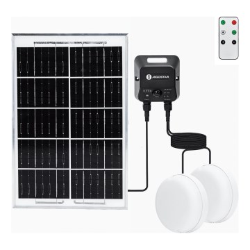 Aigostar - LED-aurinkokattovalaisin anturilla 2xLED/35W/3,7V 6000 mAh IP65 + kaukosäädin