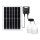 Aigostar - LED-aurinkokattovalaisin anturilla 2xLED/70W/12V 12000 mAh 6500K IP65 halkaisija 12 cm + kauko-ohjain