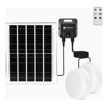 Aigostar - LED-aurinkokattovalaisin tunnistimella 2xLED/70W/3,7V 12000 mAh IP65 + kaukosäädin