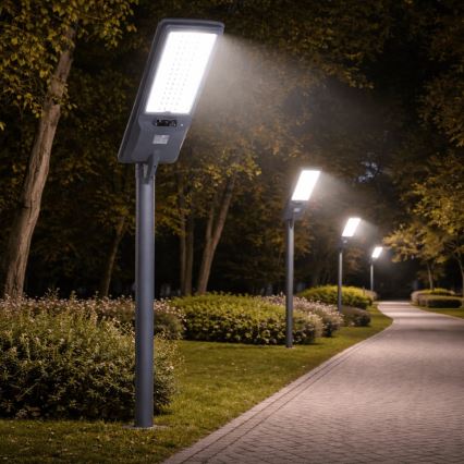 Aigostar - LED aurinkokatuvalaisin anturilla LED/300W/3,2V 3600mAh + kaukosäädin