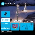Aigostar - LED aurinkokäyttöinen joulukoriste LED/0,26W/3,7V 75cm IP65 500 mAh kylmän valkoinen