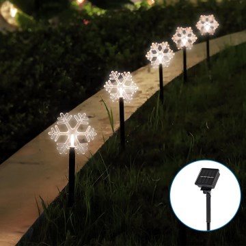 Aigostar - LED aurinkokäyttöinen joulukoristevalaisin LED/0,054W/1,2V 1m 800 mAh IP65 kylmän valkoinen