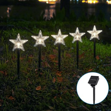 Aigostar - LED aurinkokäyttöinen joulukoristevalaisin LED/0,054W/1,2V 1m IP65 800 mAh kylmän valkoinen