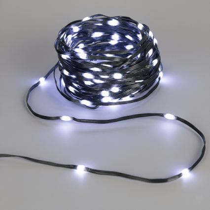 Aigostar - LED-aurinkokäyttöinen jouluköynnös 500xLED/8 toimintoa 52m IP65 kylmänvalkoinen 1200 mAh