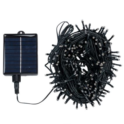 Aigostar - LED-aurinkokäyttöinen joulukoristevalosarja 300 LED / 8 toimintoa 32 m IP65 kylmänvalkoinen 1200 mAh