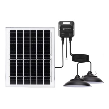 Aigostar - LED-aurinkokäyttöinen kattokruunu 2xLED/70W/12V 12000 mAh 6500K IP65 halkaisija 23,5 cm + kaukosäädin