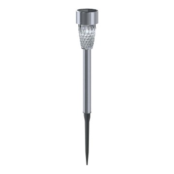 Aigostar - LED aurinkokäyttöinen lamppu LED/0,006W/1,2V 40 mAh 29,7 cm mattakromi 6500K IP44