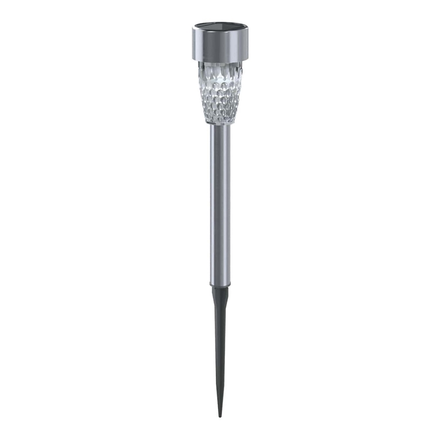 Aigostar - LED aurinkokäyttöinen lamppu LED/0,006W/1,2V 40 mAh 29,7 cm mattakromi 6500K IP44