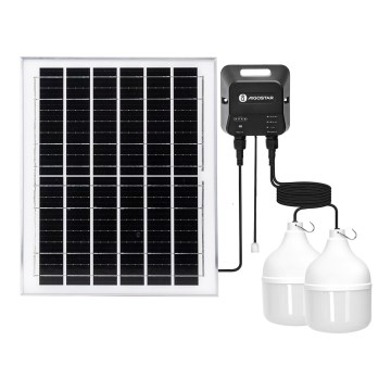 Aigostar - LED-aurinkokäyttöinen riippuvalaisin 2xLED/70W/12V 12000 mAh 6500K IP65 halkaisija 12 cm + kaukosäädin