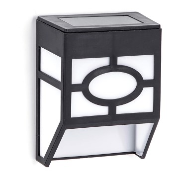 Aigostar - LED aurinkokäyttöinen seinävalaisin LED/0,006W/1,2V 100 mAh 2700K IP44 musta