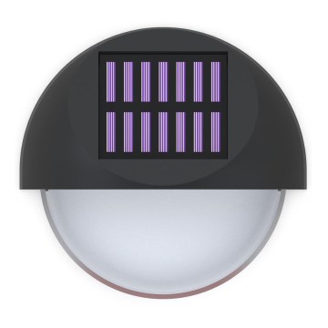 Aigostar - LED aurinkokäyttöinen seinävalaisin LED/1W/1,2V musta 200 mAh 2700K IP44