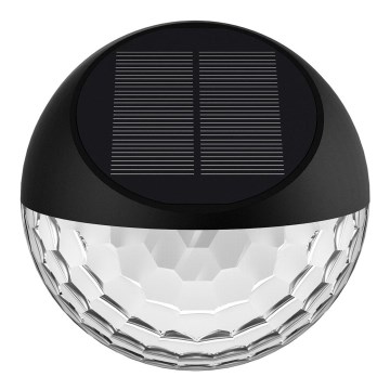 Aigostar - LED aurinkokäyttöinen seinävalaisin LED/2W/1,2V musta 300 mAh 2700K IP44