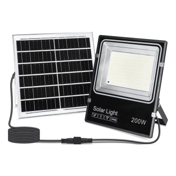 Aigostar - LED aurinkokäyttöinen valonheitin LED/200W/3,2V 3600mAh 3000K/4000K/6500K IP66 + kaukosäädin